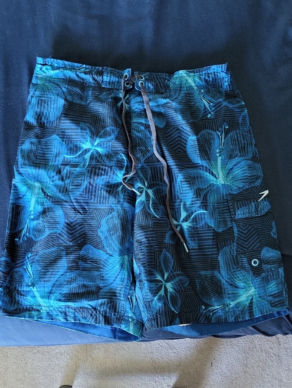 Speedo Blue Floral Swim Trunks